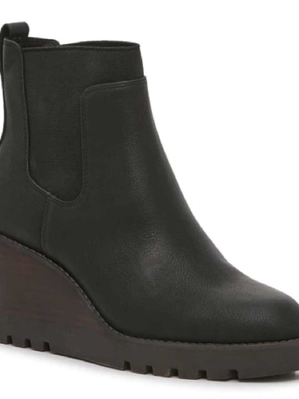 Crown Vintage Marleen Black Wedge Chelsea Boot, Size 6 - NWOB